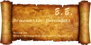 Brauswetter Bernadett névjegykártya